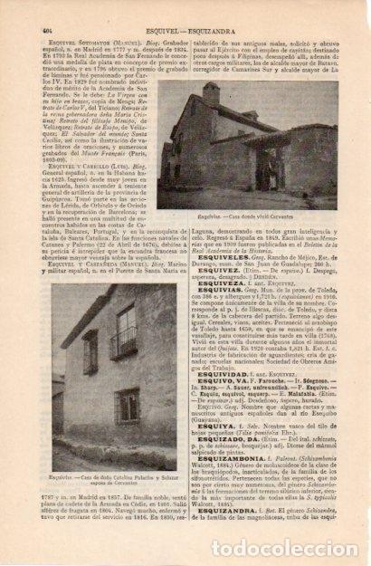 Sammelleidenschaft Andere Papierartikel: LAMINA V12547: Casa donde vivio Cervantes en Esquivias - Varios
