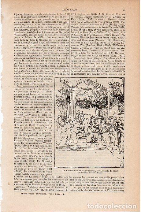 Otros art&iacute;culos de coleccionismo en papel: LAMINA V09701: Dibujo la Adoracion de los magos, por Leonardo da Vinci - Varios