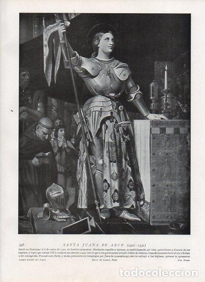Otros art&iacute;culos de coleccionismo en papel: LAMINA V10022: Santa Juana de Arco, por Ingres - Varios
