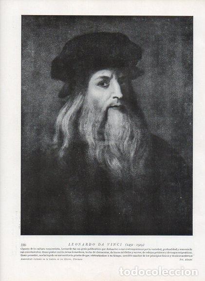 Otros art&iacute;culos de coleccionismo en papel: LAMINA V10012: Autorretrato de Leonardo da Vinci - Varios