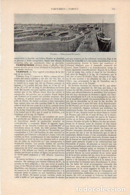 Sammelleidenschaft Andere Papierartikel: LAMINA V13125: Puerto de Tampico, Mejico - Varios