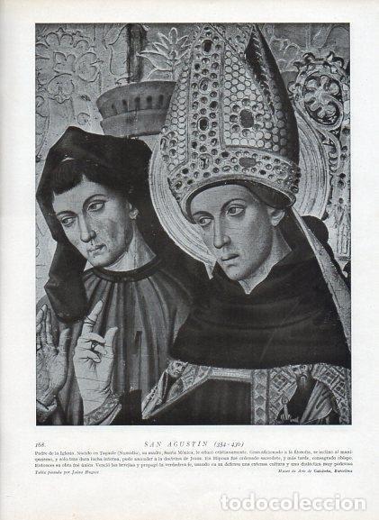 Otros art&iacute;culos de coleccionismo en papel: LAMINA V09934: San Agustin, tabla pintada por Jaime Huguet - Varios