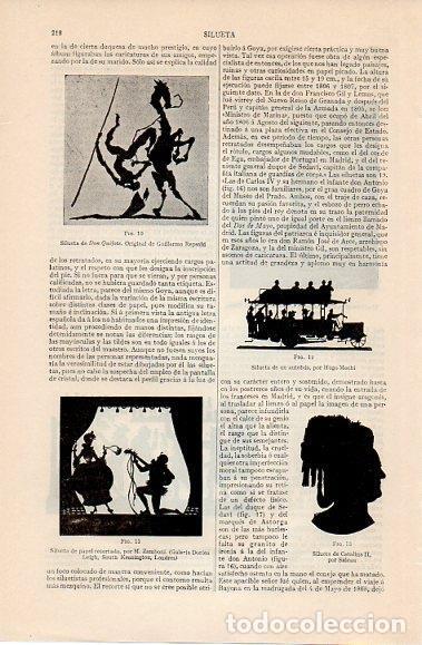 Otros art&iacute;culos de coleccionismo en papel: LAMINA V10380: Silueta de Don Quijote, por Guillermo Repsold - Varios
