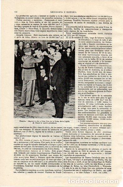 Otros art&iacute;culos de coleccionismo en papel: LAMINA V11051: Imposicion de la Gran Cruz de la Orden de la Legion en Francia - Varios