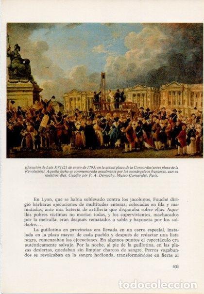 Otros art&iacute;culos de coleccionismo en papel: LAMINA V15508: Ejecucion de Luis XVI por P. A. Demachy - Varios