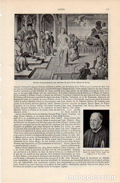Paper Collecting Others: LAMINA V11207: Martirio de San Sebastian, por Santa Croce - Varios
