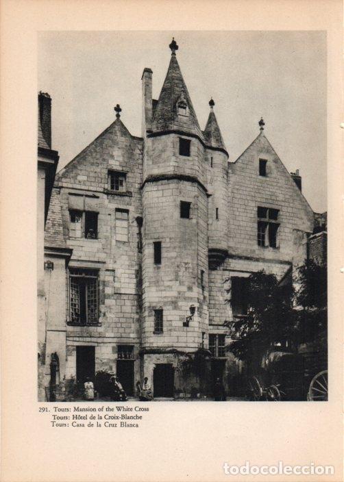 Otros art&iacute;culos de coleccionismo en papel: LAMINA V14851: Casa de la Cruz Blanca en Tours, Francia - Varios