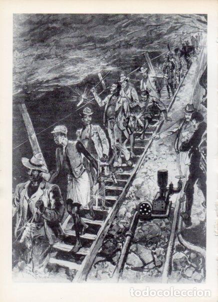Sammelleidenschaft Andere Papierartikel: LAMINA V15071: Mineros africanos en Johannesburgo siglo XIX - Varios