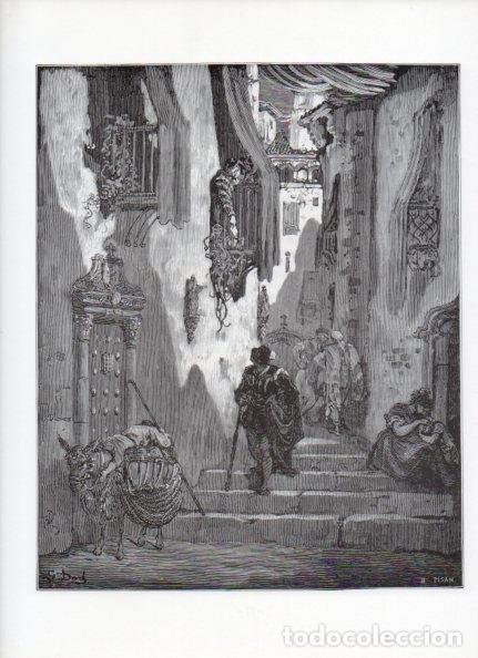 Otros art&iacute;culos de coleccionismo en papel: LAMINA V15905: Don Quijote de la Mancha. Ilustracion de Gustavo Dore. Modelo 021