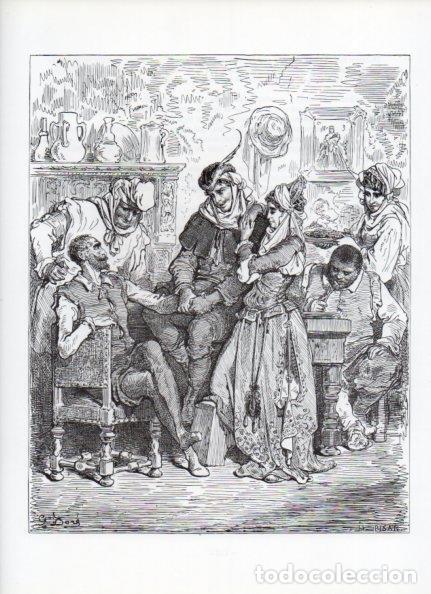 Otros art&iacute;culos de coleccionismo en papel: LAMINA V15940: Don Quijote de la Mancha. Ilustracion de Gustavo Dore. Modelo 056