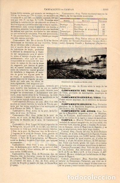 Outros artigos de papel: LAMINA V16818: Campamento de husares en Melilla 1909 - Varios