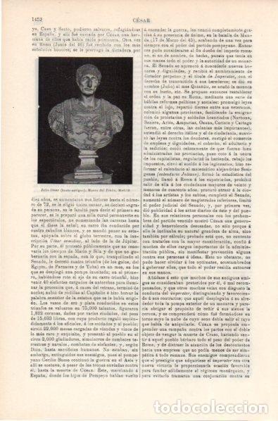Otros art&iacute;culos de coleccionismo en papel: LAMINA V11968: Busto de Julio Cesar - Varios