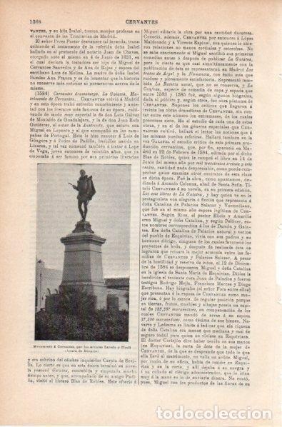 Otros art&iacute;culos de coleccionismo en papel: LAMINA V11950: Monumento a Cervantes en Alcala de Henares - Varios