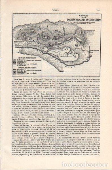 Otros art&iacute;culos de coleccionismo en papel: LAMINA V11943: Croquis de la posicion del Campo de Cerro Goro - Varios