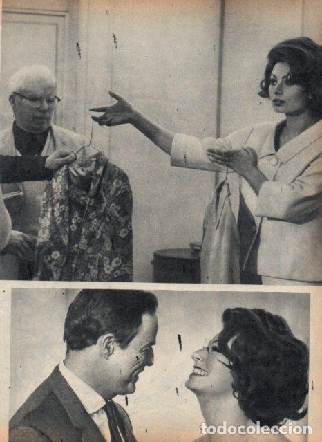 Otros art&iacute;culos de coleccionismo en papel: LAMINA V17244: Sofia Loren Marlon Brando y Charles Chaplin - VVAA