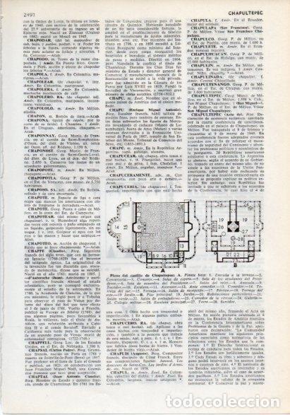 Sammelleidenschaft Andere Papierartikel: LAMINA V12294: Plano del castillo de Chapultepec, Mejico - Varios