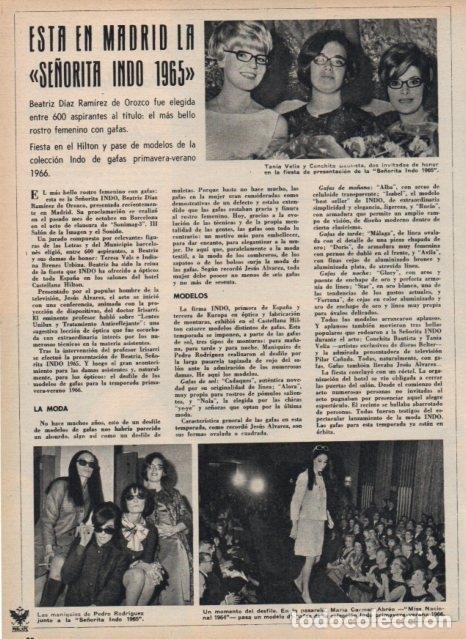 Otros art&iacute;culos de coleccionismo en papel: LAMINA V17012: Tania Velia y Conchita Bautista en fiesta de la Se&ntilde;orita Indo 1965 - VVAA