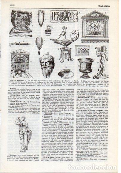 Otros art&iacute;culos de coleccionismo en papel: LAMINA V12455: Arte de Pompeya - Varios