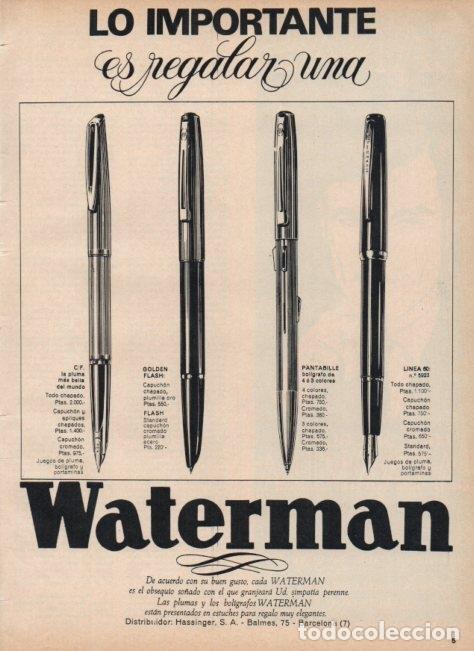 Otros art&iacute;culos de coleccionismo en papel: LAMINA V16939: Publicidad Waterman - VVAA
