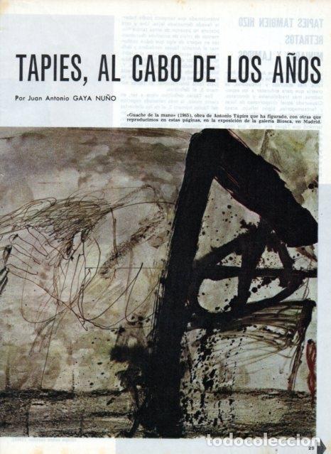 Otros art&iacute;culos de coleccionismo en papel: LAMINA V16949: Guache de la mano por Antonio Tapies - VVAA