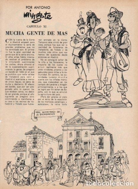 Sammelleidenschaft Andere Papierartikel: LAMINA V17069: Ilustracion de Mingote para capitulo X seccion historia de Madrid I - VVAA