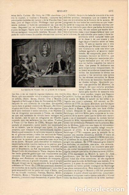 Otros art&iacute;culos de coleccionismo en papel: LAMINA V13027: Grabado de la familia de Mozart - Varios