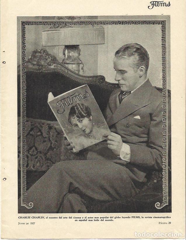 Otros art&iacute;culos de coleccionismo en papel: LAMINA 31757: Charles Chaplin leyendo la revista Films - VVAA