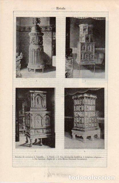 Otros art&iacute;culos de coleccionismo en papel: LAMINA V12646: Estufas de ceramica - Varios