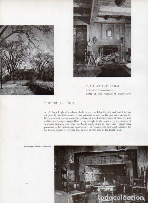 Otros art&iacute;culos de coleccionismo en papel: LAMINA V18796: Time stone Farm. Home of Arthur M. in Greenwood, Marlboro - Helen Comstock