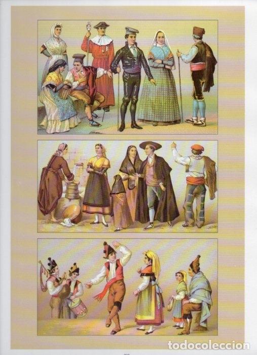 Otros art&iacute;culos de coleccionismo en papel: LAMINA V18451: Traditional costumes of the 1880s. Spain. Catalonia, Aragon and Galicia - Albert Raci