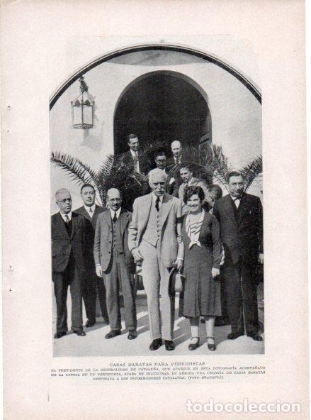 Altri oggetti di carta: LAMINA V19711: Presidente Macia en inaguracion en Lleida - Varios