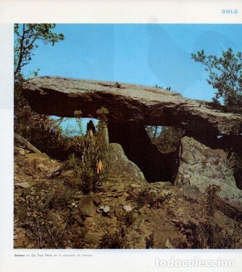 Outros artigos de papel: LAMINA V13869: Dolmen de Els Tres Peus en Gerona - Varios