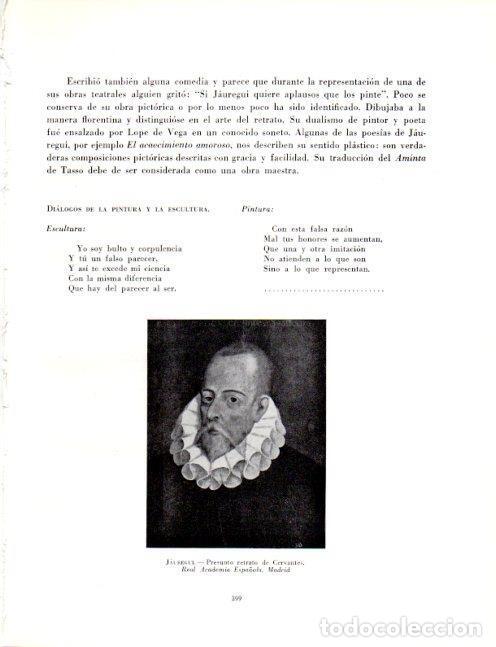 Otros art&iacute;culos de coleccionismo en papel: LAMINA V19134: Presunto retrato de Cervantes por Juan de Jauregui - Robert Goldwater