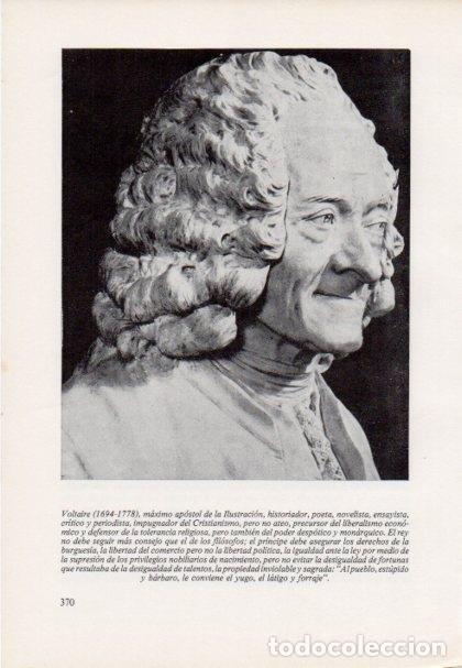 Otros art&iacute;culos de coleccionismo en papel: LAMINA V15494: Voltaire - Varios