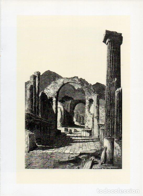 Otros art&iacute;culos de coleccionismo en papel: LAMINA V19982: Pompeya calle del Foro siglo XIX - Varios