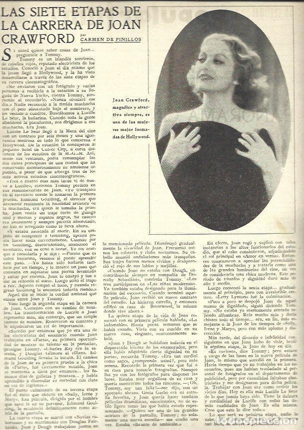 Otros art&iacute;culos de coleccionismo en papel: LAMINA 32447: Joan Crawford