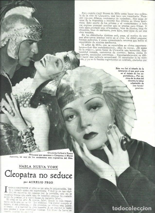 Otros art&iacute;culos de coleccionismo en papel: LAMINA 32503: Claudette Colbert como Cleopatra