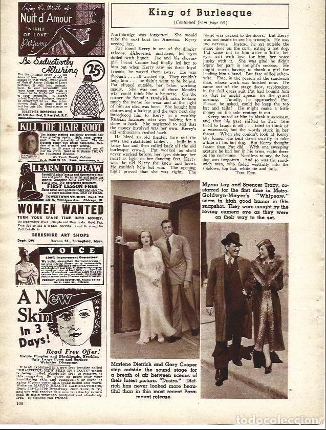 Sammelleidenschaft Andere Papierartikel: LAMINA 32148: Marlene Dietrich y Gary Cooper en Desire - VVAA