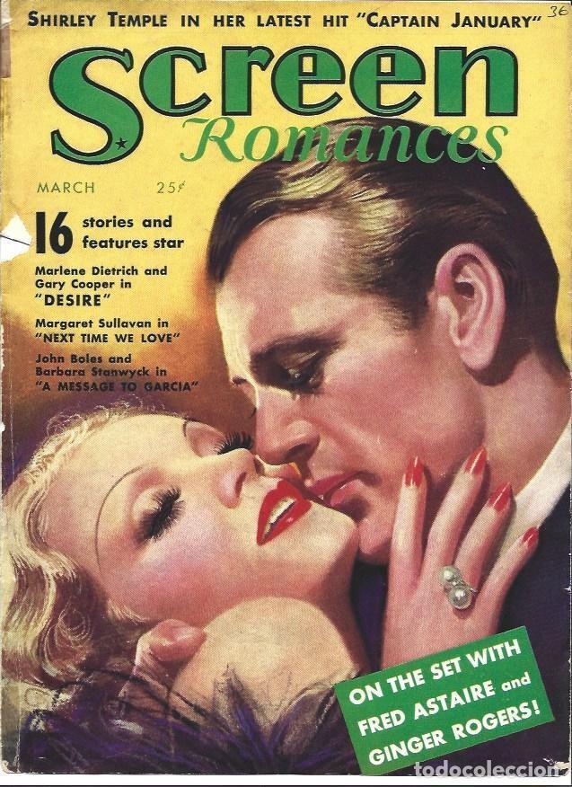 Otros art&iacute;culos de coleccionismo en papel: LAMINA 32153: Marlene Dietrich y Gary Cooper en portada de Screen Romances - VVAA