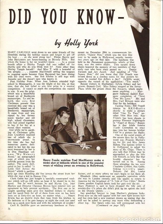Altri oggetti di carta: LAMINA 32190: Henry Fonda y Fred Mac Murray - VVAA