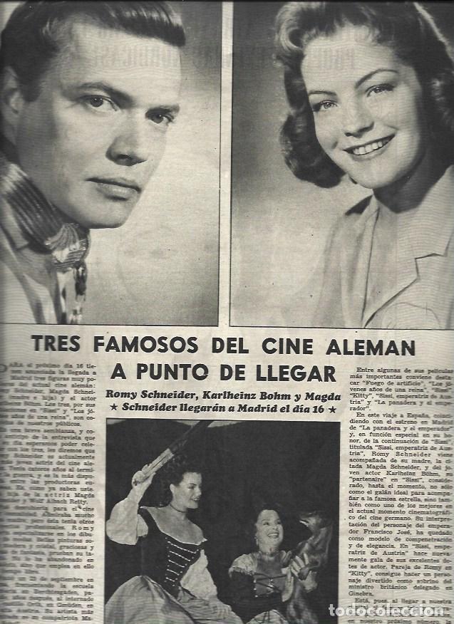 Sammelleidenschaft Andere Papierartikel: LAMINA 32901: Romy Schneider y Karlheinz Bohm llegaran a Madrid - VVAA