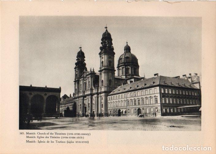 Altri oggetti di carta: LAMINA V14886: Iglesia de los Teatinos en Munich - Varios