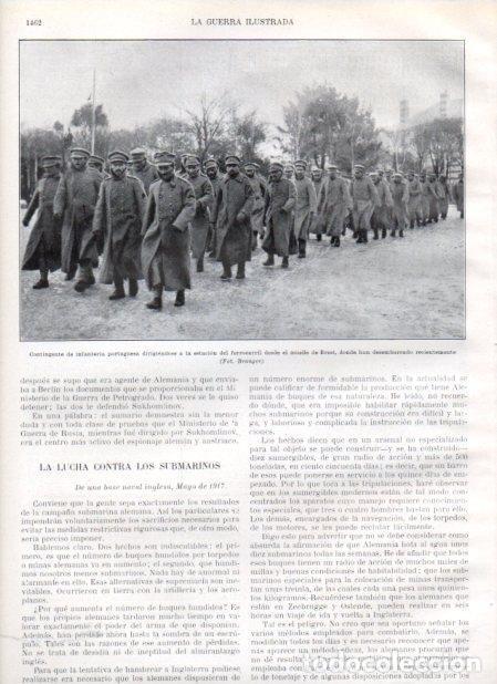 Otros art&iacute;culos de coleccionismo en papel: LAMINA V21048: Infanteria portuguesa desembarcada en el muelle de Brest - Augusto Riera