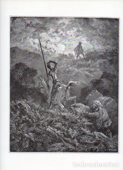 Otros art&iacute;culos de coleccionismo en papel: LAMINA V15901: Don Quijote de la Mancha. Ilustracion de Gustavo Dore. Modelo 017