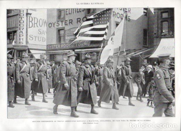 Sammelleidenschaft Andere Papierartikel: LAMINA V20834: Contingente tropas americanas en Blackpool, Inglaterra - Augusto Riera