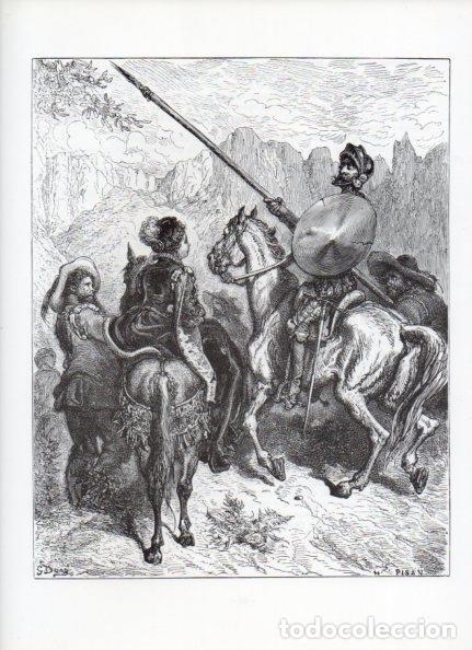 Otros art&iacute;culos de coleccionismo en papel: LAMINA V15909: Don Quijote de la Mancha. Ilustracion de Gustavo Dore. Modelo 025