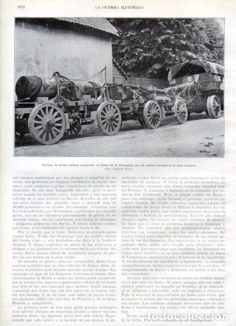 Otros art&iacute;culos de coleccionismo en papel: LAMINA V20634: Mortero arrastrado por un camion automovil - Augusto Riera