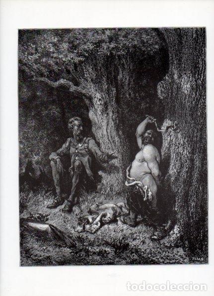 Otros art&iacute;culos de coleccionismo en papel: LAMINA V15982: Don Quijote de la Mancha. Ilustracion de Gustavo Dore. Modelo 098