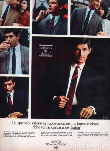 Otros art&iacute;culos de coleccionismo en papel: LAMINA V21619: Publicidad corbatas de dralon de Bayer - Varios