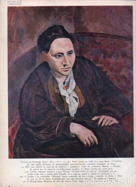Otros art&iacute;culos de coleccionismo en papel: LAMINA V21639: Retrato de Gertrude Stein por Picasso - Varios